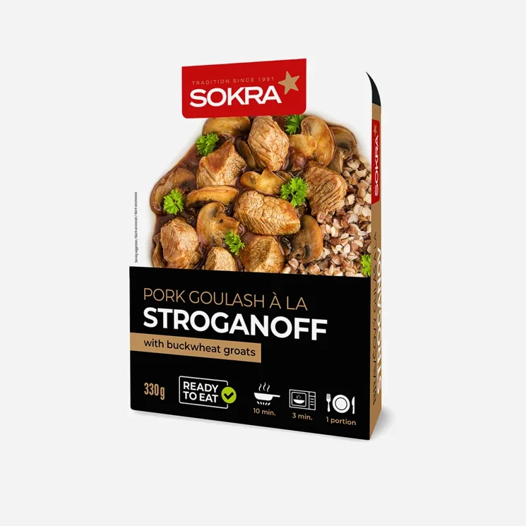 Vepřový guláš a la Stroganov s pohankou 6 x 330 g
